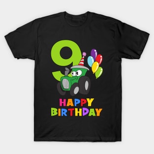 9th Birthday Party 9 Year Old Nine Years T-Shirt